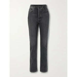 Goldsign 'Lawler' Black Cotton High-Rise Slim-Leg Jeans Size 26